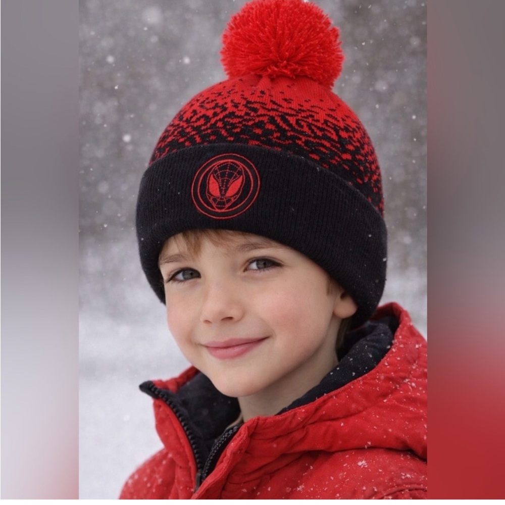 Marvel Spiderman Beanie Hat with Logo